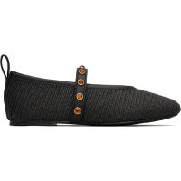 Rag & bone Black Spire Straw Mary Jane Ballerina Flats 252055F118004