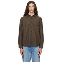 Hugo Brown Flap Pocket Shirt 252084M192003