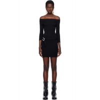 Frankies Bikinis Black Bella Hadid Edition Saloon Knit Minidress 252090F052002