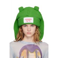 Charles Jeffrey LOVERBOY Green Chunky Rabbit Beanie 252101F014009