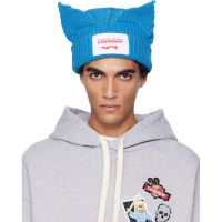 Charles Jeffrey LOVERBOY Blue Chunky Ears Beanie 252101M138022
