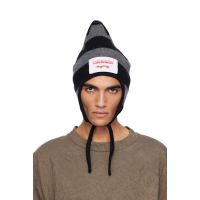 Charles Jeffrey LOVERBOY Black & Gray Spike Bonnet Beanie 252101M138035