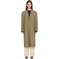 The Frankie Shop Khaki Tribeca Long Coat 252115F059013
