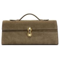 Savette Taupe Slim Symmetry Pochette Bag 252163F046015