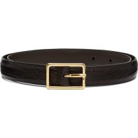 Andersons Brown Skinny Lizard Rectangular Buckle Belt 252176F001011