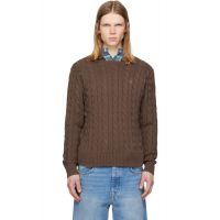 Polo Ralph Lauren Brown Cable-Knit Cotton Sweater 252213M201005
