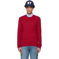 Polo Ralph Lauren Red Cable-Knit Cotton Sweater 252213M201010