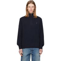 Polo Ralph Lauren Navy Wool Quarter-Zip Sweater 252213M202010