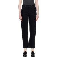 AGOLDE Black 90s Pinch Waist High Rise Straight Jeans 252214F069029