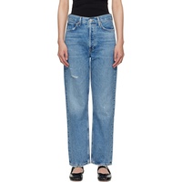 AGOLDE Blue 90s Mid Rise Straight Jeans 252214F069052