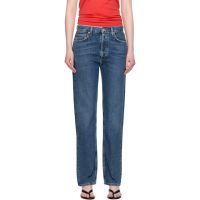 AGOLDE Blue 90s Pinch Waist Long High Rise Straight Jeans 252214F069096
