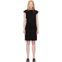 3.1 Phillip Lim Black Draped Short Sleeve T-shirt Minidress 252283F052002