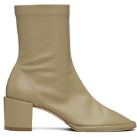 BY FAR Beige Josiah Lamb Nappa Leather Boots 252289F113001