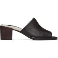 BY FAR Brown Francisco Lamb Nappa Leather Heeled Sandals 252289F122005