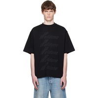 We11done Black WELLDONE Front Logo T-shirt 252327M213027