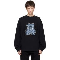 We11done Black Pearl Necklace Teddy Long Sleeve T-shirt 252327M213044