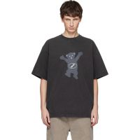 We11done Gray Teddy Logo T-shirt 252327M213050
