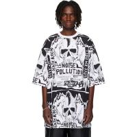 LUU DAN Black & White Big Boy T-shirt 252331M213002