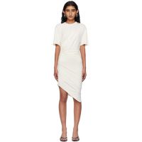 Mugler White Draped Pierced Day Minidress 252345F052001