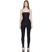 Mugler Black Boned Stretch Catsuit 252345F070002