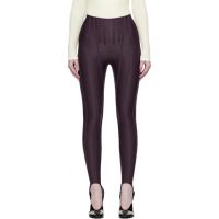 Mugler Burgundy Corseted Leggings 252345F085002
