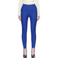 Mugler SSENSE Exclusive Blue Corseted Leggings 252345F085006