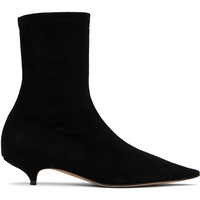 The Row Black Liisa Kitten Boots 252359F113007