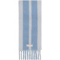 Marni Blue Striped Alpaca Scarf 252379F028006