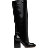 Marni Black Leather Trunkaroo Knee-High Tall Boots 252379F115000
