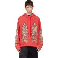 Who Decides War Red Flame Glass Hoodie 252389M202038