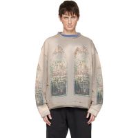 Who Decides War Taupe Faded Sweatshirt 252389M204031
