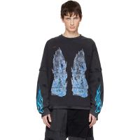 Who Decides War Black Flame Glass Double T-shirt 252389M213066