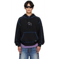 Silas Black Circle Logo Sweat Hoodie 252399M202000
