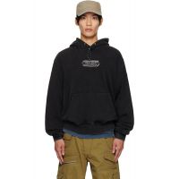 Black Big Silas Drawstring Sweat Hoodie 252399M202008