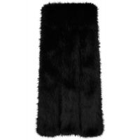 Simone Rocha Black Triple Slit Faux Fur Scarf 252405F028002