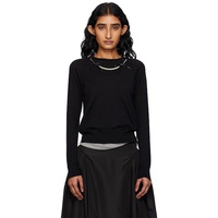 Simone Rocha Black Classic Long Sleeve Fine Knit Sweater 252405F096002