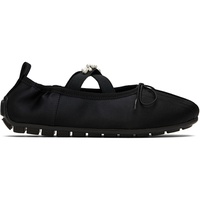 Simone Rocha Black Embellished Grip Ballerina Flats 252405F118002
