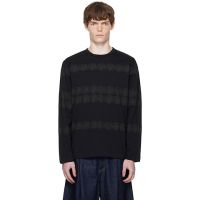 Simone Rocha Black Ribbon Daisy Chain Print Long Sleeve T-shirt 252405M213006