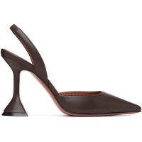 Amina Muaddi Brown Holli 95 Sling Heels 252415F122018