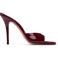 Amina Muaddi Burgundy Elodie Slipper 105 Heeled Sandals 252415F125058