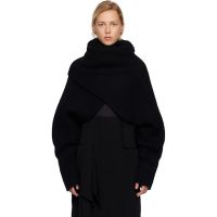Sacai Black Wool Knit Pullover Turtleneck 252445F099000