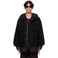 Sacai Black Rip Stop Blouson Jacket 252445M180014