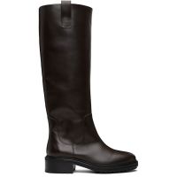 Aeyde Brown Henry Leather Knee-High Boots 252454F115018