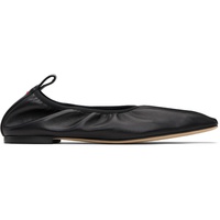 Aeyde Black Nomi Ruched Ballerina Flats 252454F118006