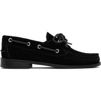 Aeyde Black Harris Suede Boat Shoes 252454F121001