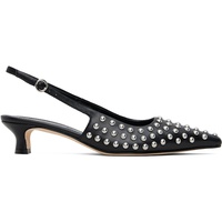 Aeyde Black Catrina Studded Slingback Heels 252454F122000