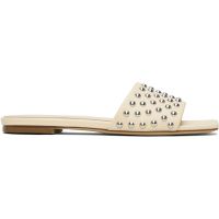 Aeyde Beige Anna Studded Leather Sandals 252454F124004