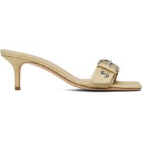 Aeyde Beige Ilvy Eyelet Grosgrain Mules 252454F125003