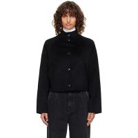 Loulou de Saison Black Nyma Wool Drap Jacket 252473F063007