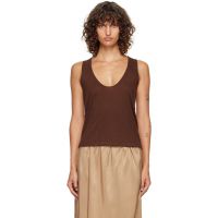 Loulou de Saison Brown Albia LDS Jersey Tank Top 252473F111002